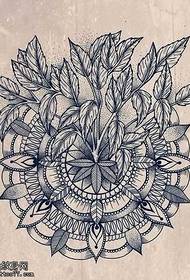 Ọna Fan Flower Tattoo Àpẹẹrẹ