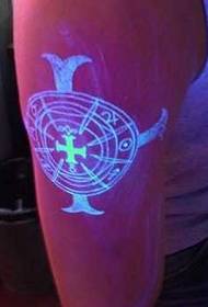 Modello di tatuaggio bandiera braccio barba bianca