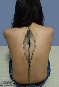 back tear tattoo pattern