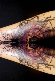 kalv underbara färgglada dekorativa linje tatuering mönster