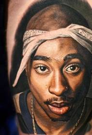 Намунаи ранги гулдӯзии варзишгар портрети Tattoo