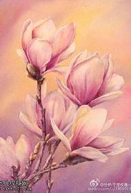 painted magnolia tattoo pattern