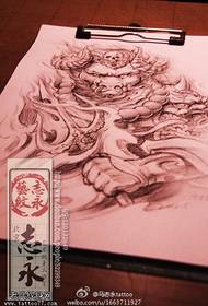 Рукапісны малюнак татуіроўкі Нью Дэванг