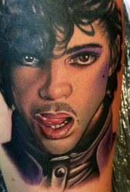 Jalade värv Kuulus Prince Singer portree tätoveeringu muster