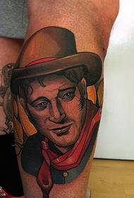 modello di tatuaggio ritratto di vitello