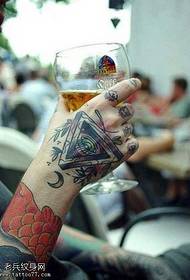 Manuskrip Eye Tattoo Patroon