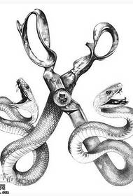 manuskrip gunting pola tato ular