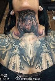 spalla tatuaggio con teschio totem 3D
