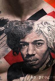 European and American Graffiti Portrait Tattoo Pattern