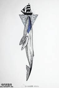 manoscritto elementi geometrici vela squalo tatuaggio modello