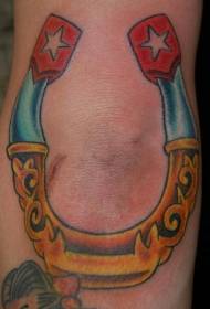 modello di tatuaggio a ferro di cavallo classico dipinto