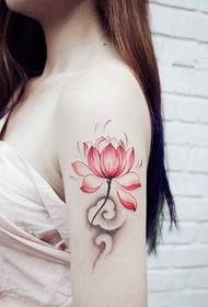 皙 白 Tatuaggio tatuaggio braccio di loto bellissimo braccio