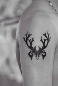 simple unconventional arm deer head tattoo tattoo 16661-personal totem tattoo picture on men's wrists