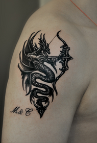 uzorak tetovaže streličarstva za zmajeve na rukama