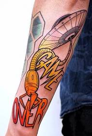 psychedelic Gradient color tattoo