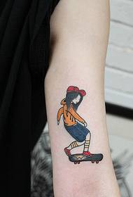 武器愛滑板女孩紋身紋身