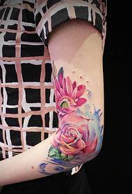 sexet smuk arm blomst tatovering billede