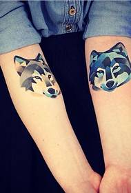 oogverblindende dubbelarmige puppy's avatar tattoo-foto's