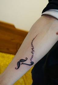 Persoanlikheid Snor Pipe Arm Tattoo