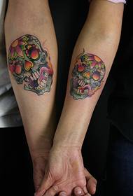 personalized na kulay ng braso maliit na skull couple tattoo 17918-babaeng braso tulad ng pattern ng diyos tattoo
