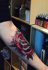 beautifully detailed color arm tattoo picture