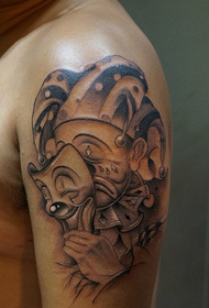 modello di tatuaggio carino pagliaccio cattivo