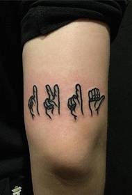 Padrão de tatuagem de gesto de braço