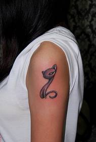 Tatuaje de gato brazo bonito de nena