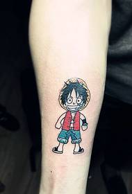 söpö sarjakuva pikkupojan käsivarsi tatuointi kuva
