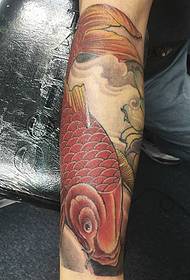 arm rode inktvis tattoo foto delen waard