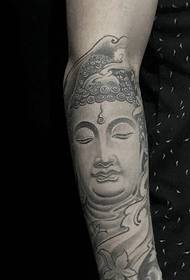 qo'l qora kulrang Budda zarb tatuirovkasi Qin chiroyli, chiroyli