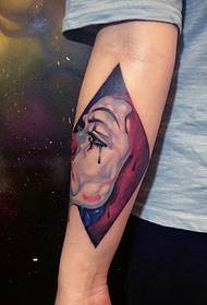 xeometría e retrato Tatuaxes de brazo combinado
