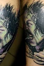 patrón de tatuaxe cantante de brazo