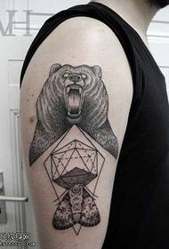 arm bear tattoo pattern
