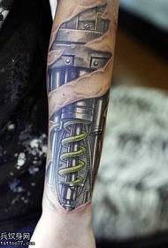 modello di tatuaggio meccanico del braccio