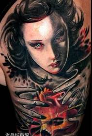 arm girl tattoo patroon