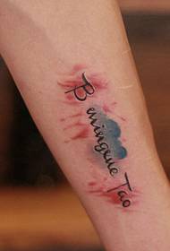 watercolor English ringa tattoo tattoo pikitia ataahua
