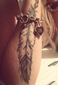 ແຂນແມ່ຍິງ tattoo tattoo feather ທີ່ສວຍງາມ