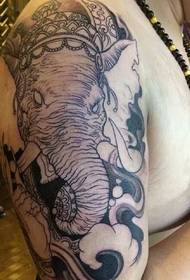 mäns arm alternativ elefant tatuering