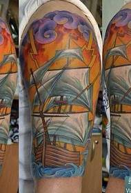arm multi-stil skib tatovering mønster