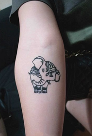 мода маленький слон на руку татуювання