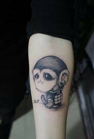 paže roztomilý malý orangutan tetování vzor