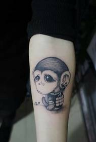 mkono mzuri wa tattoo ya orangutan