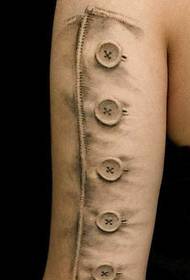 veľké rameno realistické tlačidlo tetovanie vzor