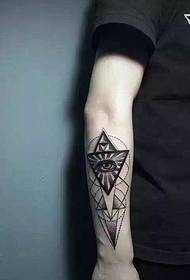 Geometry with eyeball arm tattoo picture