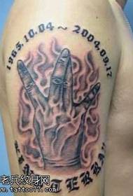 Modello di tatuaggio testo gestuale