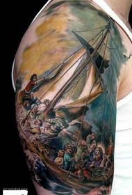 Chithunzithunzi cha Arm Realistic Surf tattoo