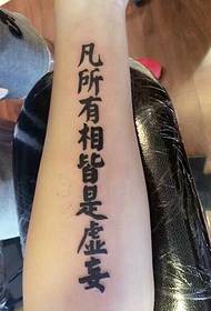 Chinese Charakter Tattoo Bild mat kloer Perséinlechkeet