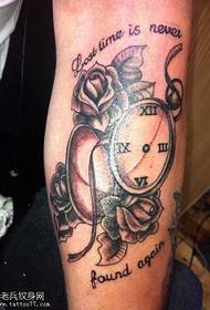 historical pocket watch tattoo pattern