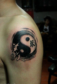 arm klassesch Trend Chinese Charakter Klatsch Tattoo Bild